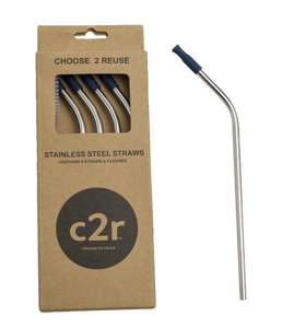 Stainless Steel Straw Packs Navy