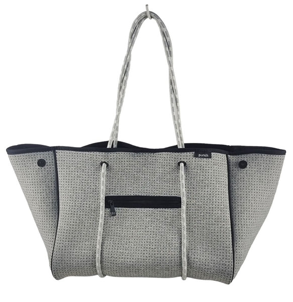 URBAN NEOPRENE TOTE BAG WITH ZIP MARL GREY Executive Concepts