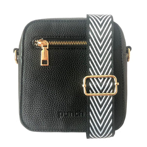 SAMANTHA MINI SQAURE CROSSBODY BAG BLACK