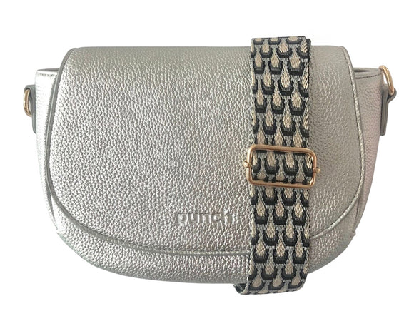 HARPER SADDLE CROSSBODY BAG SILVER