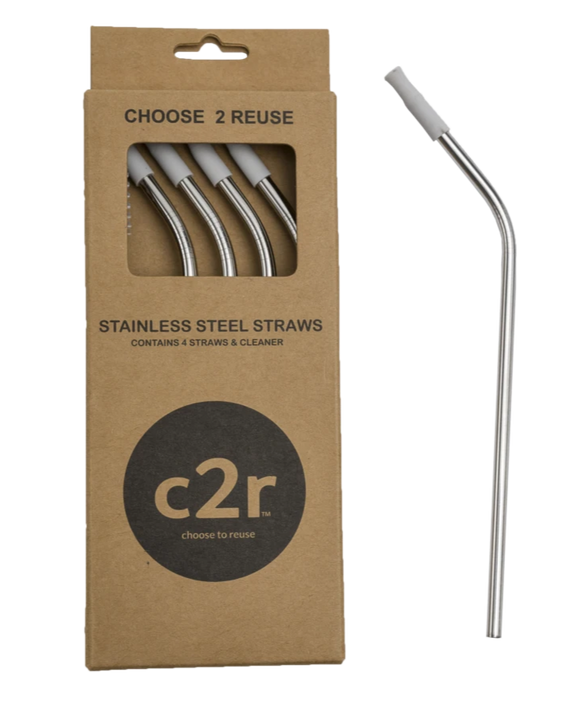 Stainless Steel Straw Packs Grey