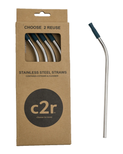 Stainless Steel Straw Packs Teal