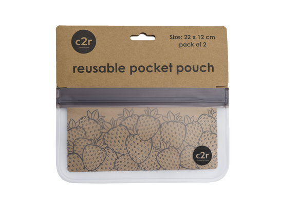 Small Flat Pocket Pouch Charcoal