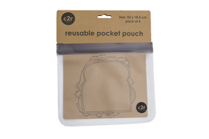 Medium Flat Pocket Pouch Charcoal