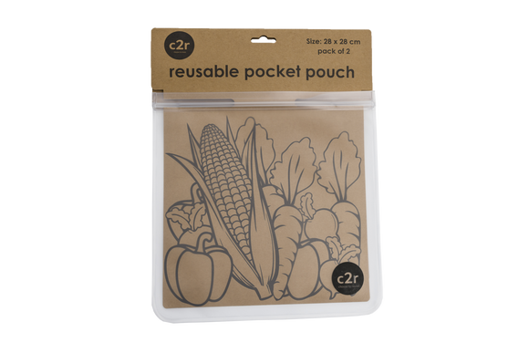 Large Flat Pocket Pouch Clear