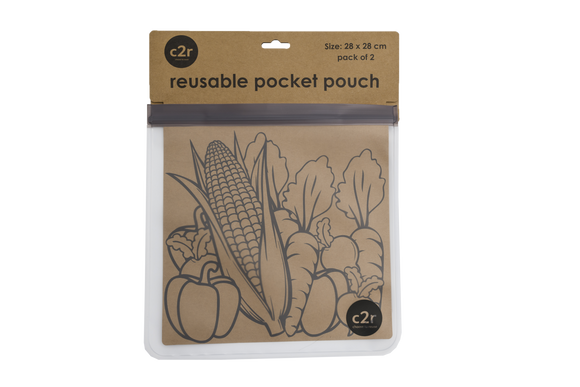 Large Flat Pocket Pouch Charcoal