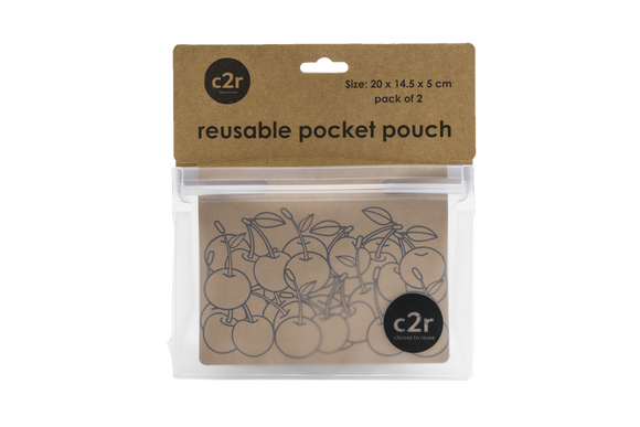 Medium Pocket Pouch with Gusset Clear